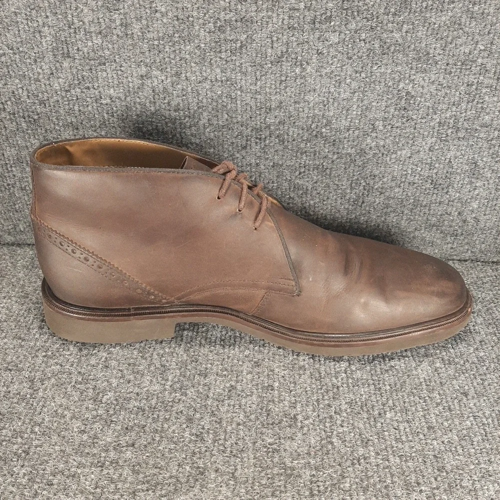 Florsheim Men's Chukka Ankle Boots Brown 100% Leather Tie Top 10-10.5 D READ